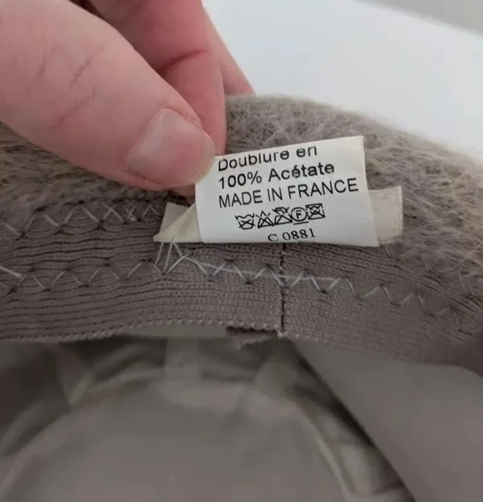 Chapeau beige en angora - Brosson Toulouse - photo numéro 6