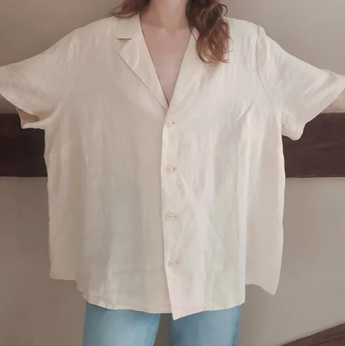 Chemise rose très pâle lin La Redoute - photo numéro 3