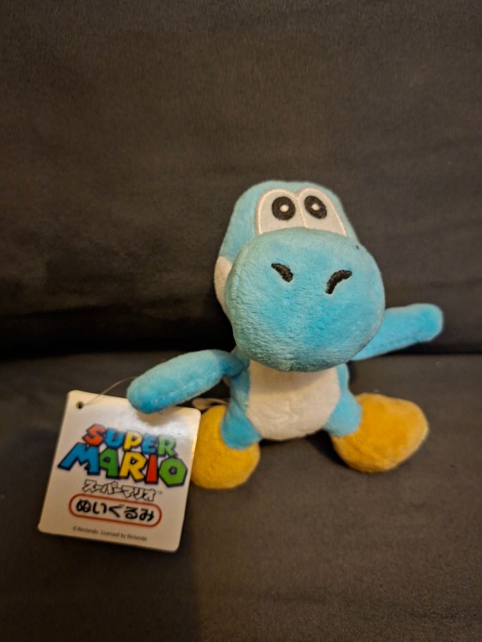 Peluche Yoshi Bleu - Collection Officielle Nintendo San-Ei (Neuve avec étiquettes) - photo numéro 2
