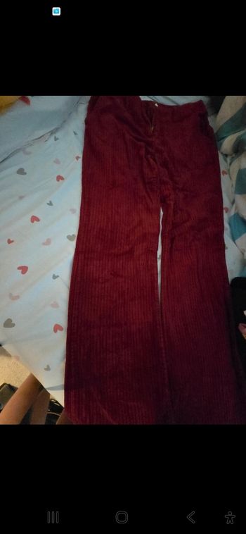 Pantalon cotelet rouge