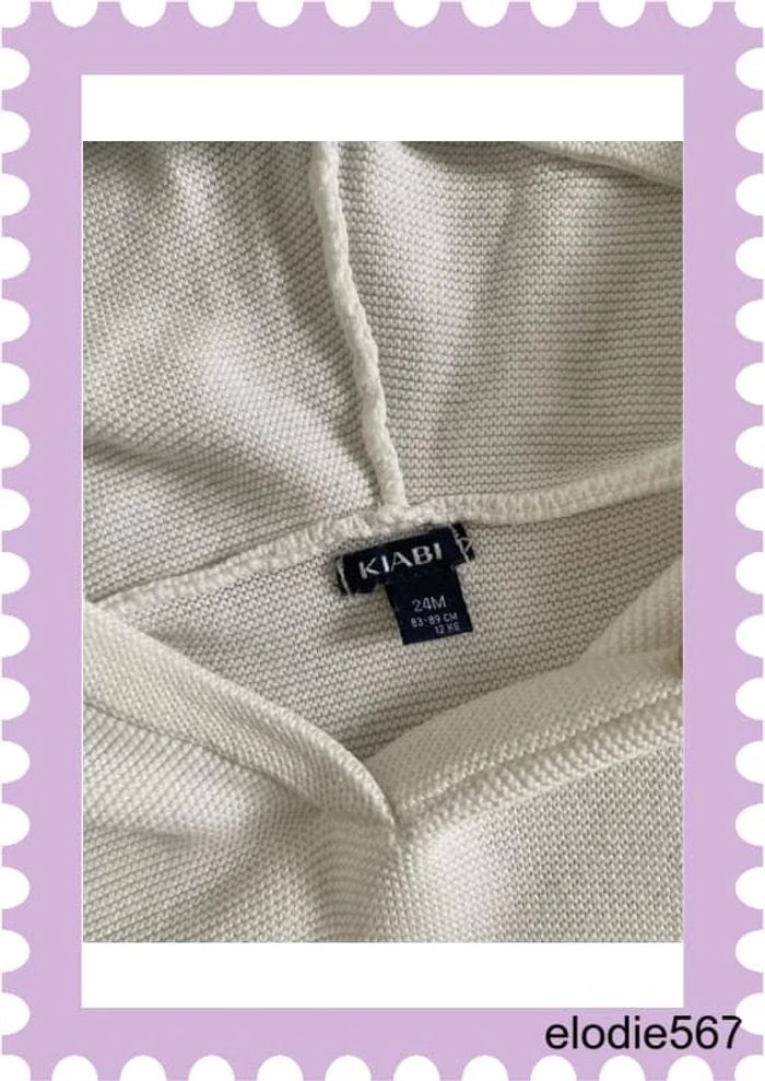 Poncho blanc kiabi 24 mois - photo numéro 2