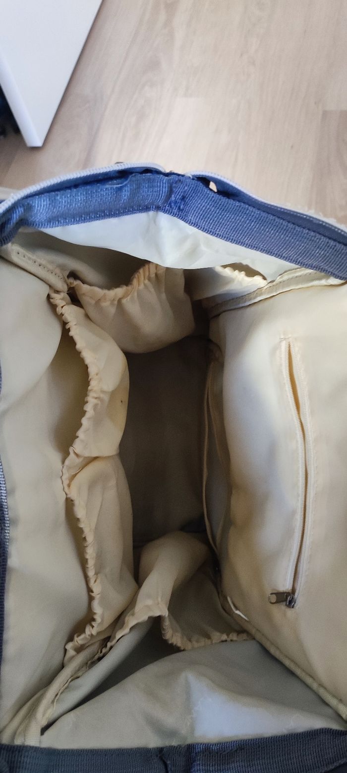 Sac à langer bleu type sac à dos - photo numéro 4