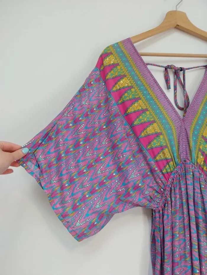 Robe longue violette à motifs 36 - photo numéro 4
