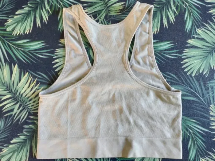 Brassière sport grise dos nageur femme taille M - photo numéro 3