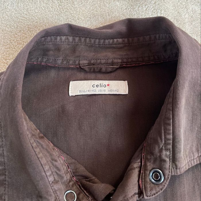 Chemise pour homme marron | Celio | Taille L - photo numéro 4