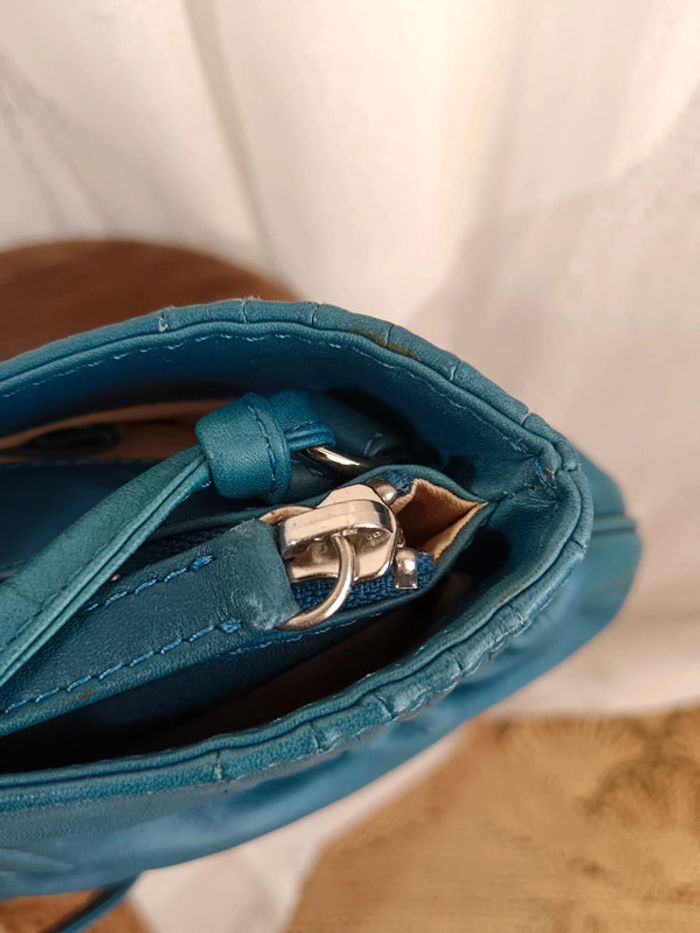 Le tanneur | Sac à main rare bleu canard - photo numéro 5