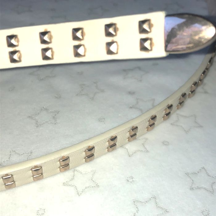 Ceinture crème cloutée neuve avec étiquette - photo numéro 3
