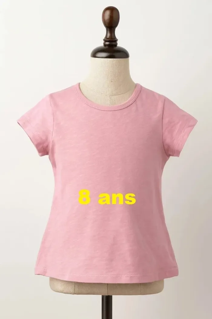 Tee shirt manche courte rose Poivre Blanc Taille 8 ans