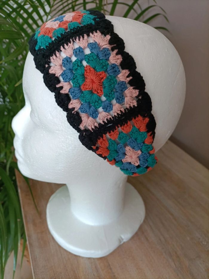 Bandeau cheveux noir et multi couleurs - photo numéro 5