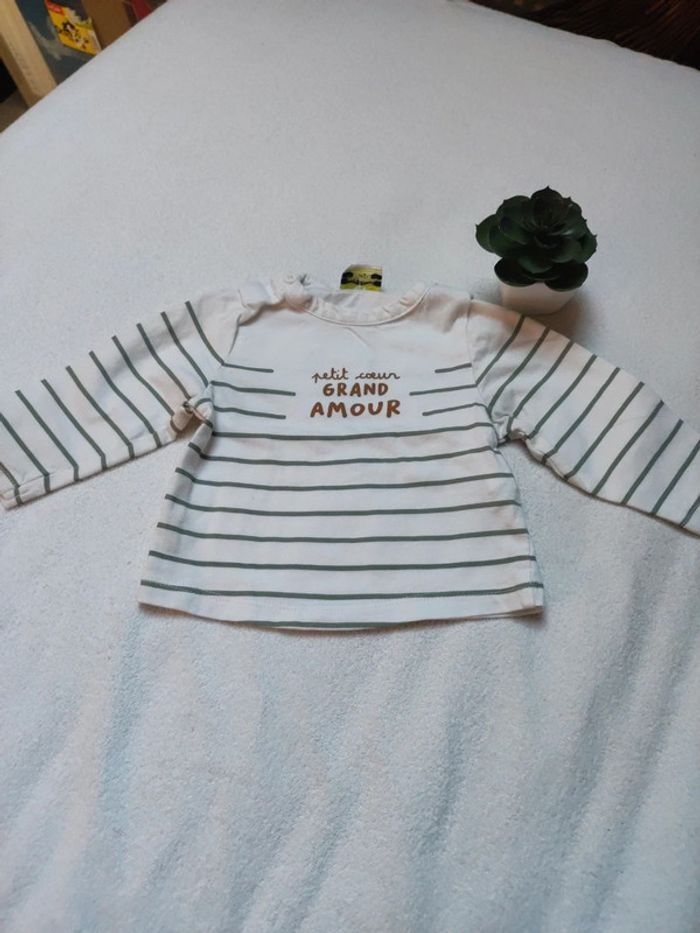 T-shirt longues manches garçon - Taille 3 mois - Tape à l'oeil - photo numéro 2