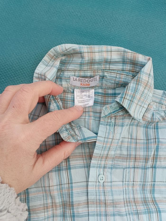 Ensemble pantacourt et chemise taille 2 ans en très bon état - photo numéro 4