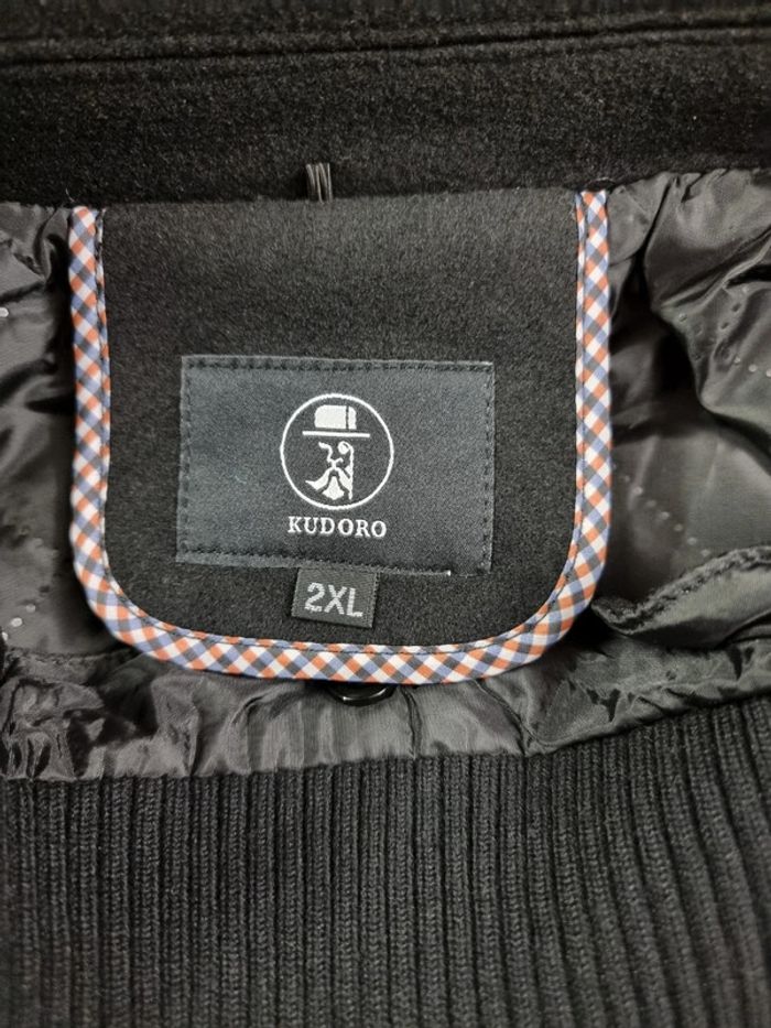 Kudoro manteau mi-long noir homme * taille XXL * - photo numéro 6