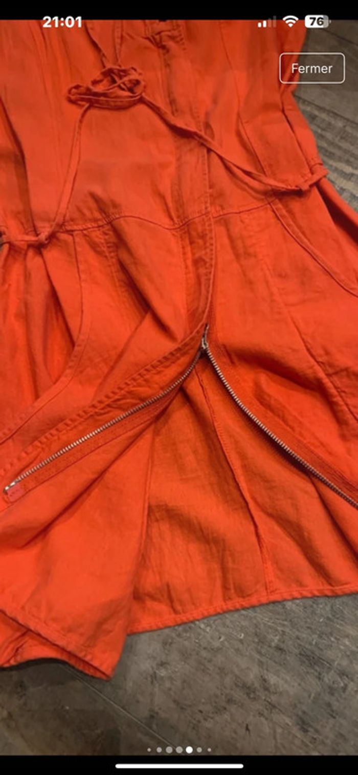 Robe orange sans manche - photo numéro 5