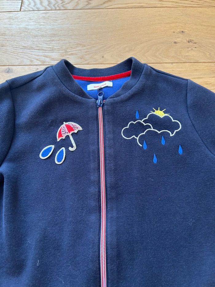 Veste catimini 10 ans broderie nuage et et parapluie - photo numéro 3