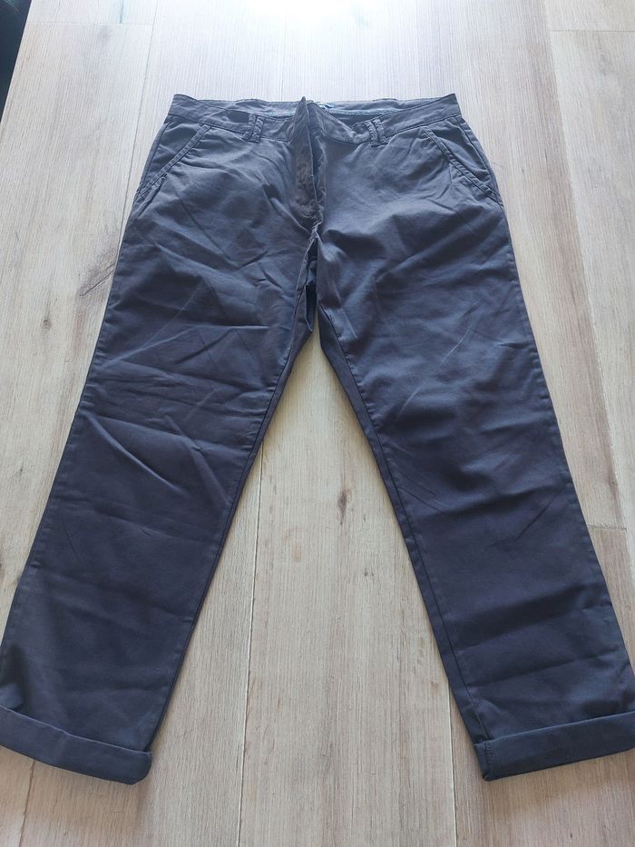 Pantacourt marron regular fit taille 44 Kiabi