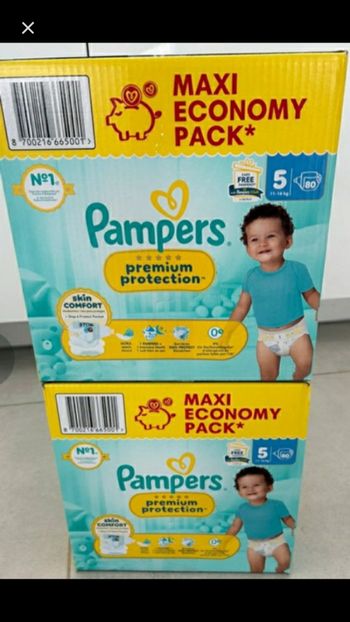 Couches  Pampers premium protection T5