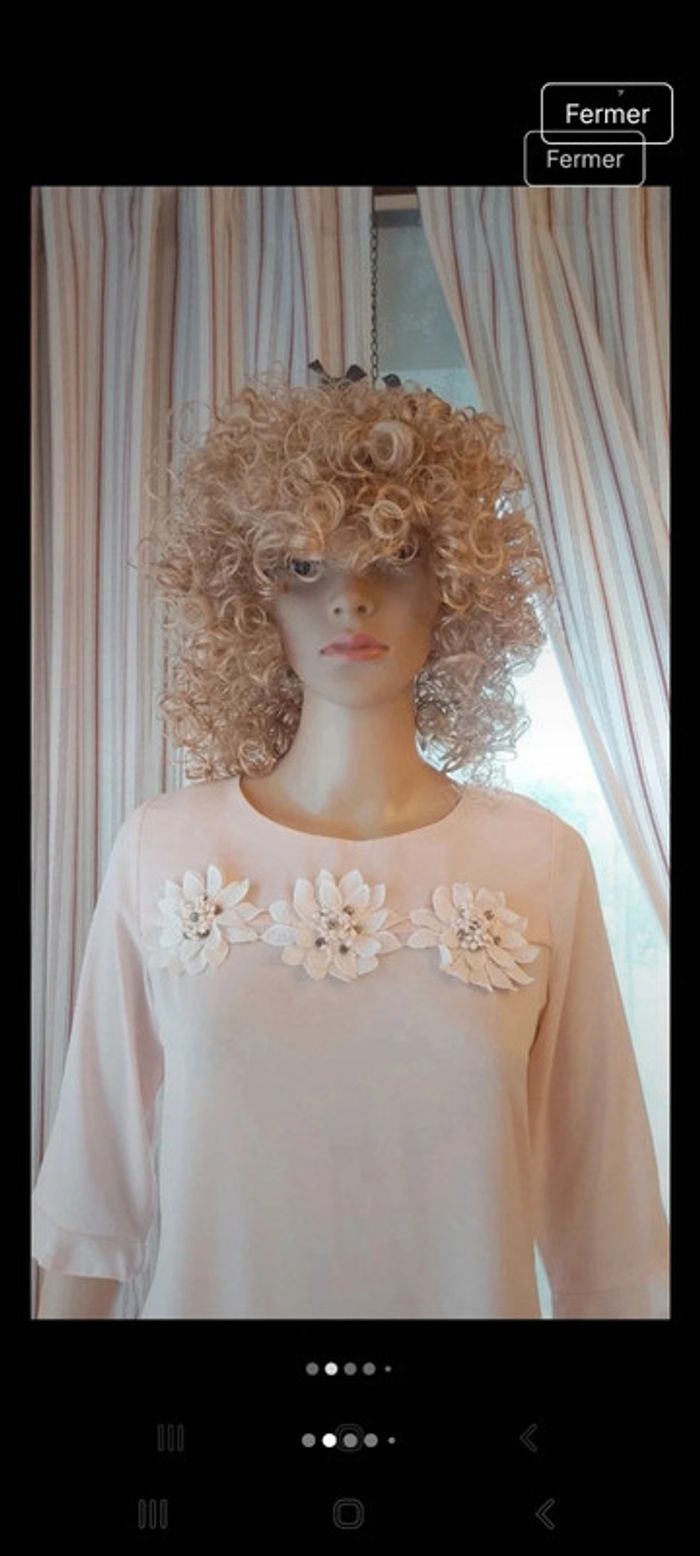 Blouse rose Quinze heure trente Paris taille S - photo numéro 2