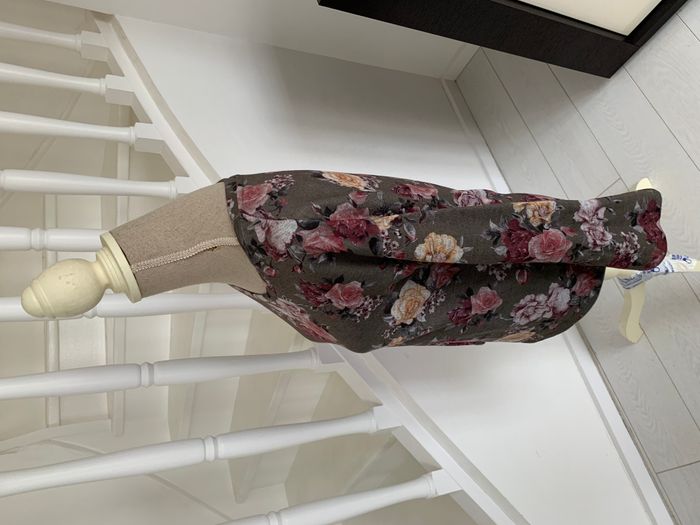 Blouse Manches Longues Promod Kaki Fleuri jaune et rose - photo numéro 3