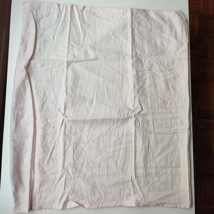 Taie d'oreiller rose clair 100% coton de 50 x 60 cm - photo numéro 2
