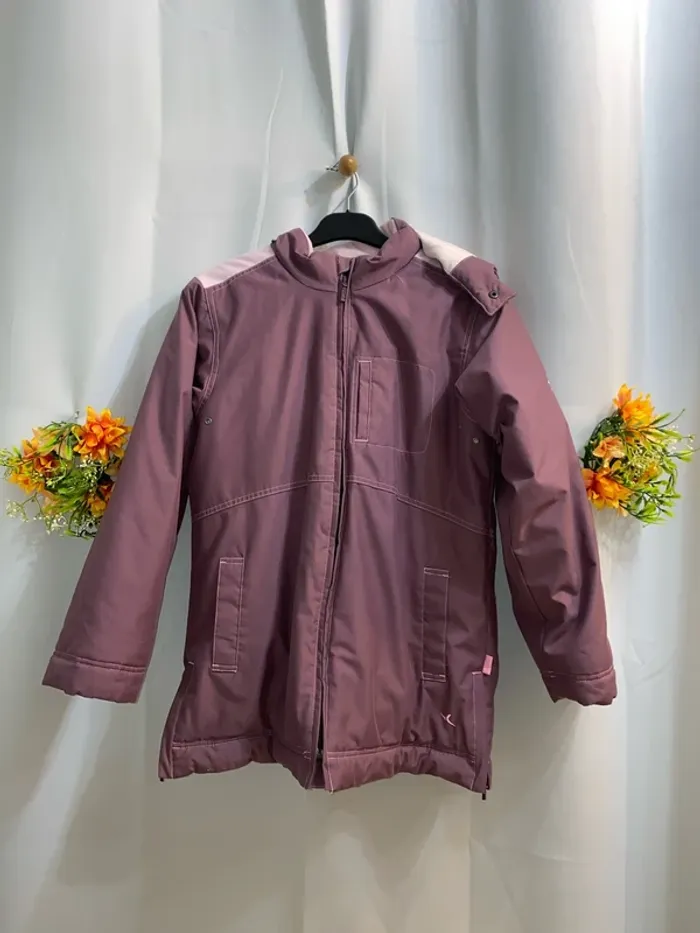 Anorak parka rembourré mauve Décathlon taille 12 ans - n83m