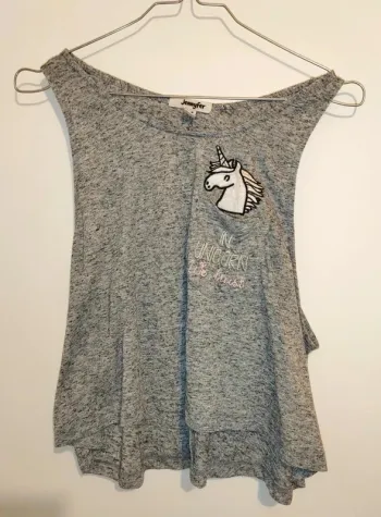 Tee-shirt crop-top Licorne - Taille M - Jennyfer