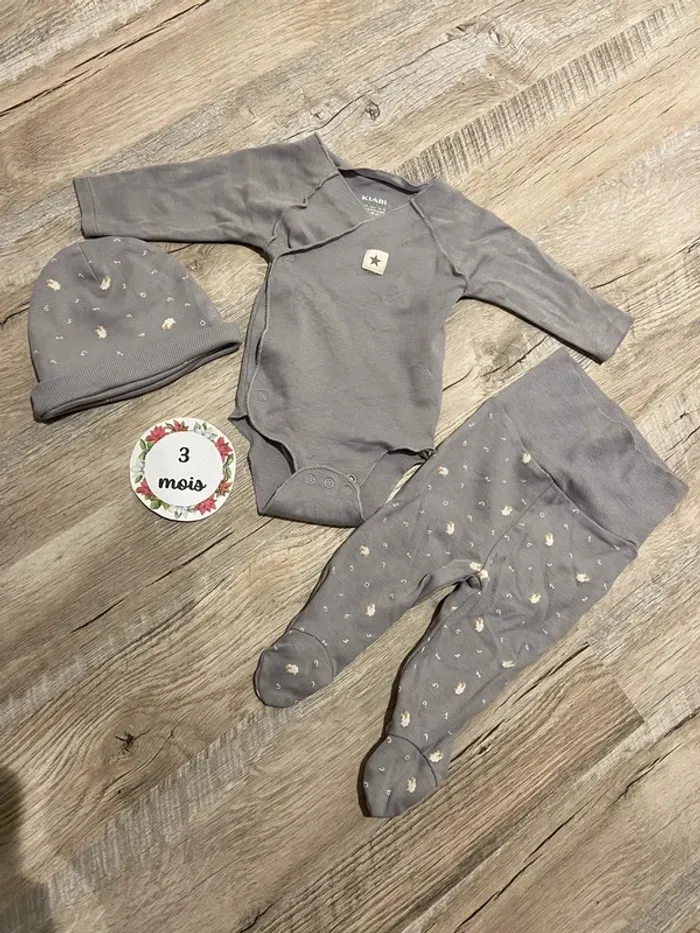 Ensemble 3 pièces bébé Kiabi