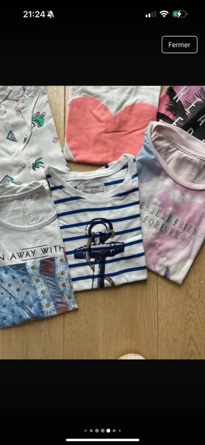 Lot de t-shirt fille courte manche - photo numéro 6