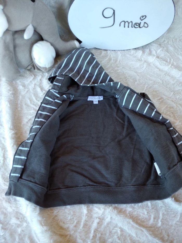 Gilet veste avec capuche Garçon 9 mois Petit Kimbaloo - photo numéro 6