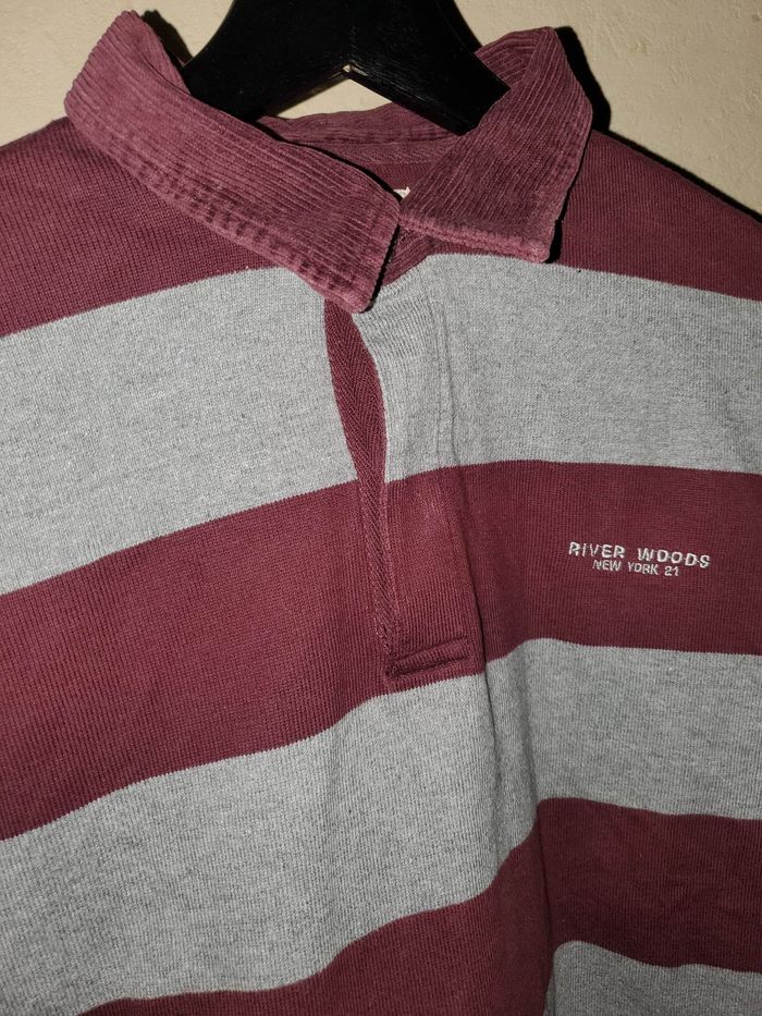 t-shirt polo manches longues rayures garçon 12 ans - photo numéro 2