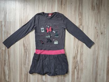 Robe Minnie 8 ans grise et rose Disney