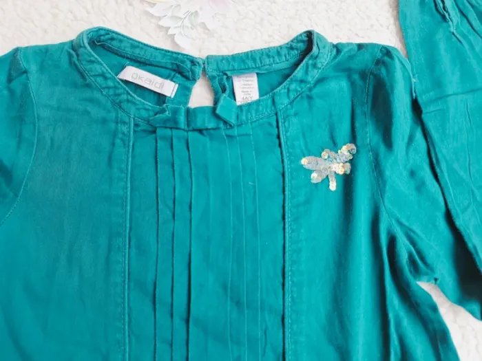 Blouse bleue canard - photo numéro 2