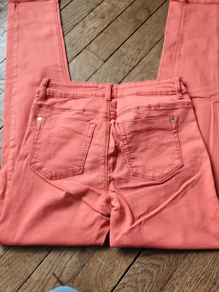 🌺Jean slim couleur corail Cache Cache T36 - photo numéro 3