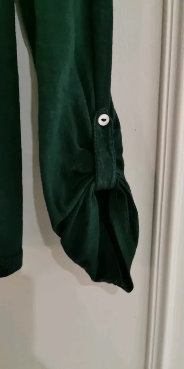 Tee-shirt manches longues femme vert Taille 1 Camaïeu - photo numéro 3