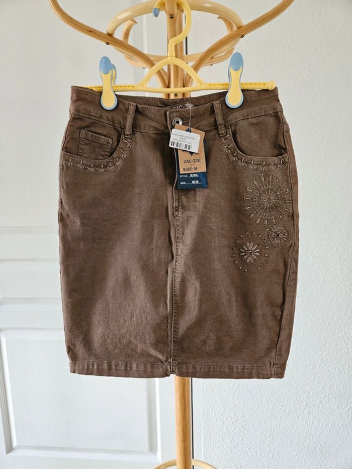 Jupe marron taille 38 Zac et Zoé neuve - photo numéro 2