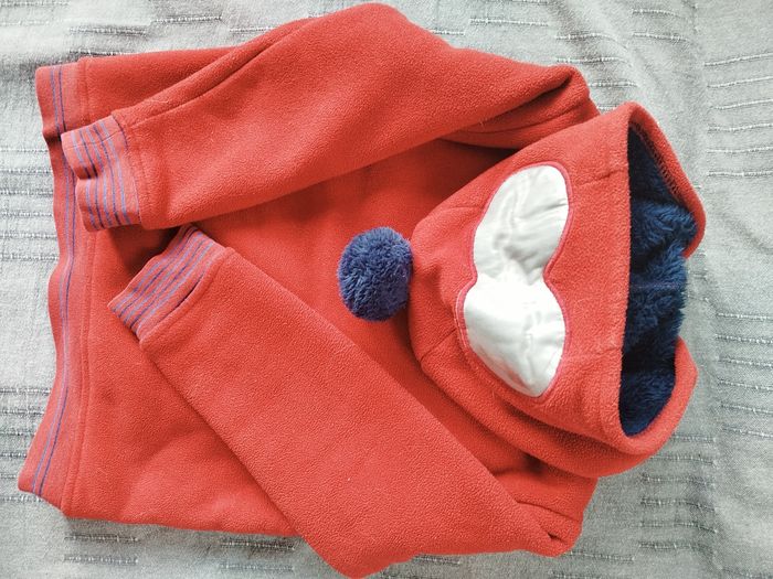 Gilet polaire doublé fourrure rouge 4-5 ans - photo numéro 3