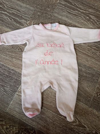 Pyjama rose petit kimbaloo 1 mois