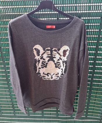 Sweat gris "Tigre"
