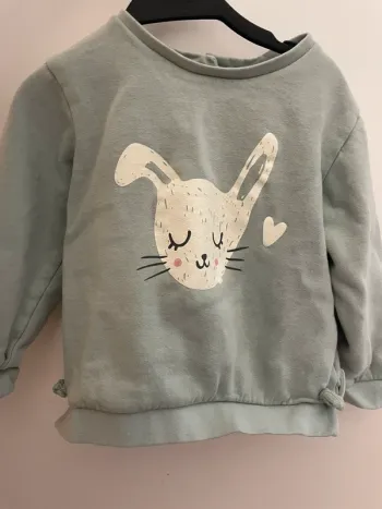 Sweatshirt Vertbaudet fille motif lapin 2 ans