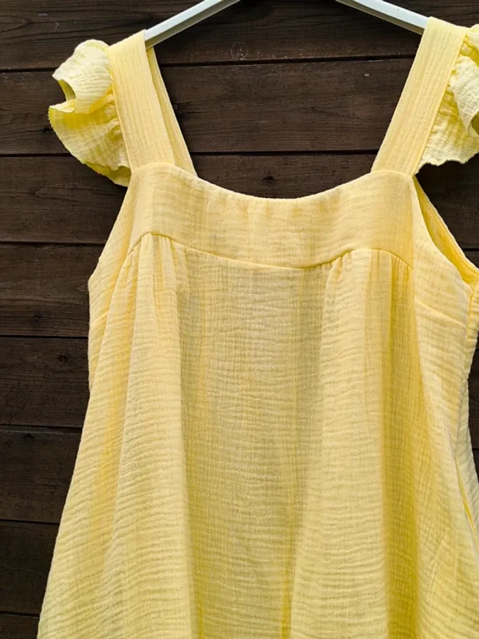 Robe courte jaune gaz de coton TU 36 à 42 - photo numéro 2