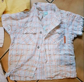 chemise manche courte à carreau