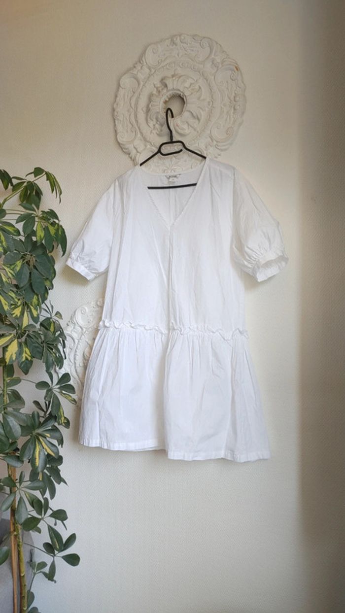 Robe d'été blanche en coton taille XSb coupe oversize - photo numéro 2
