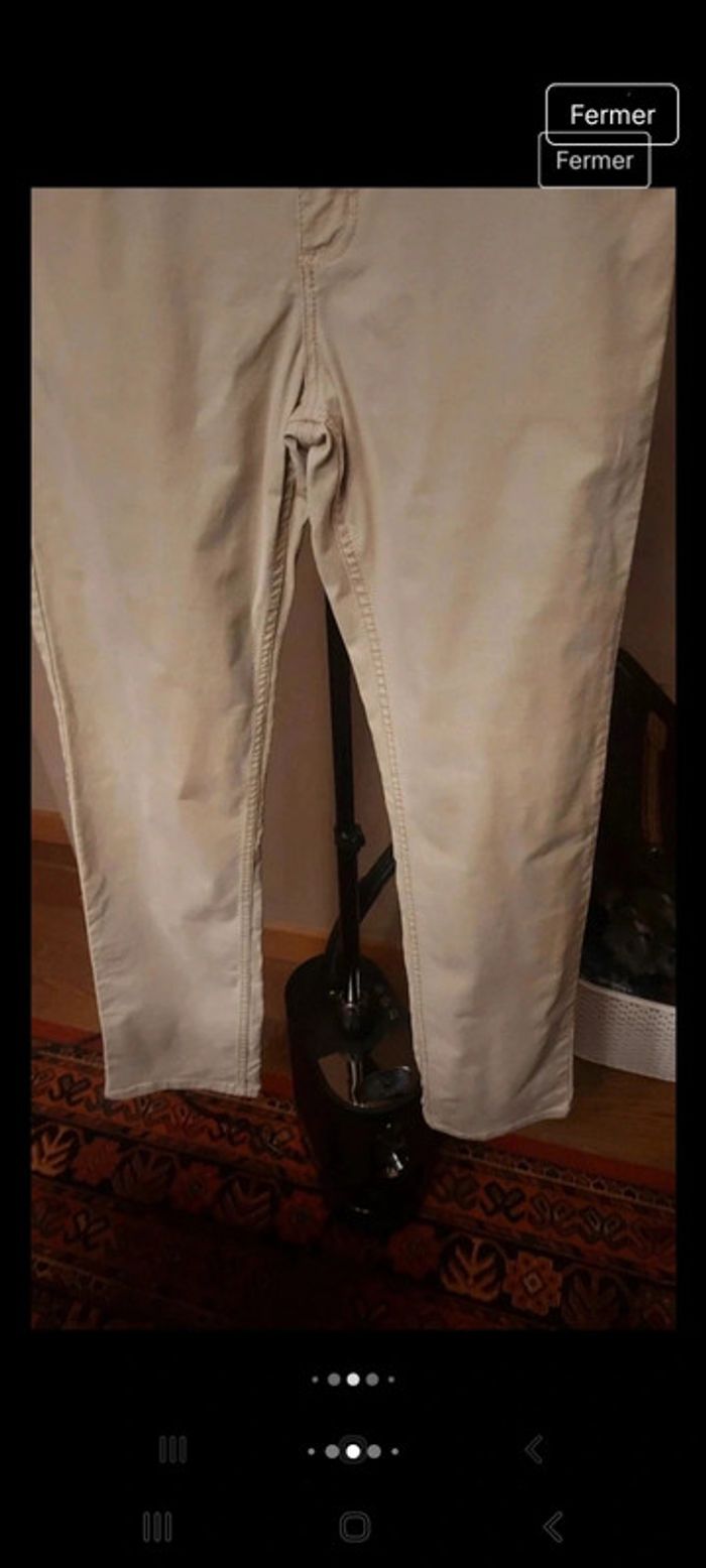 Pantalon coupe jeans beige Homme Lee W30 L34 - photo numéro 4
