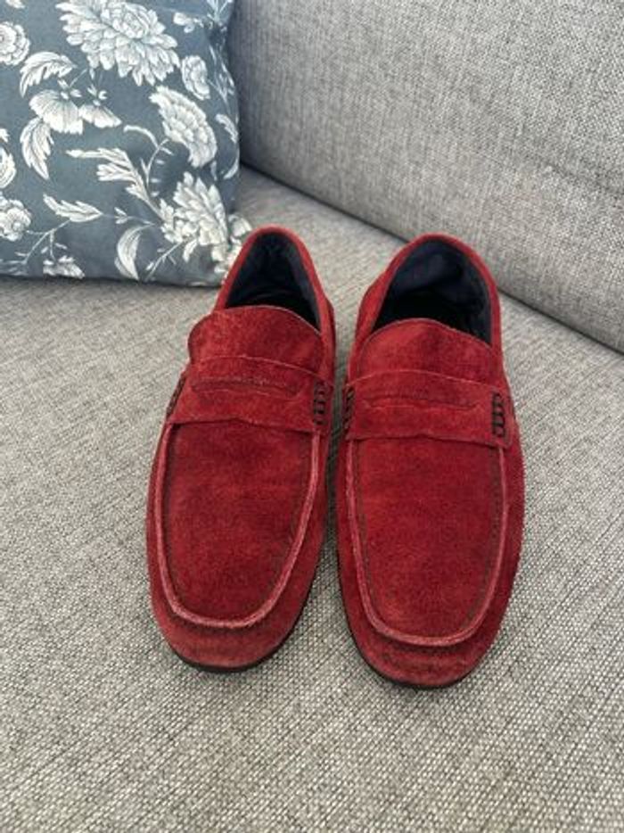 Mocassins Real Rubber en daim bordeaux – T40 – bon état - photo numéro 3