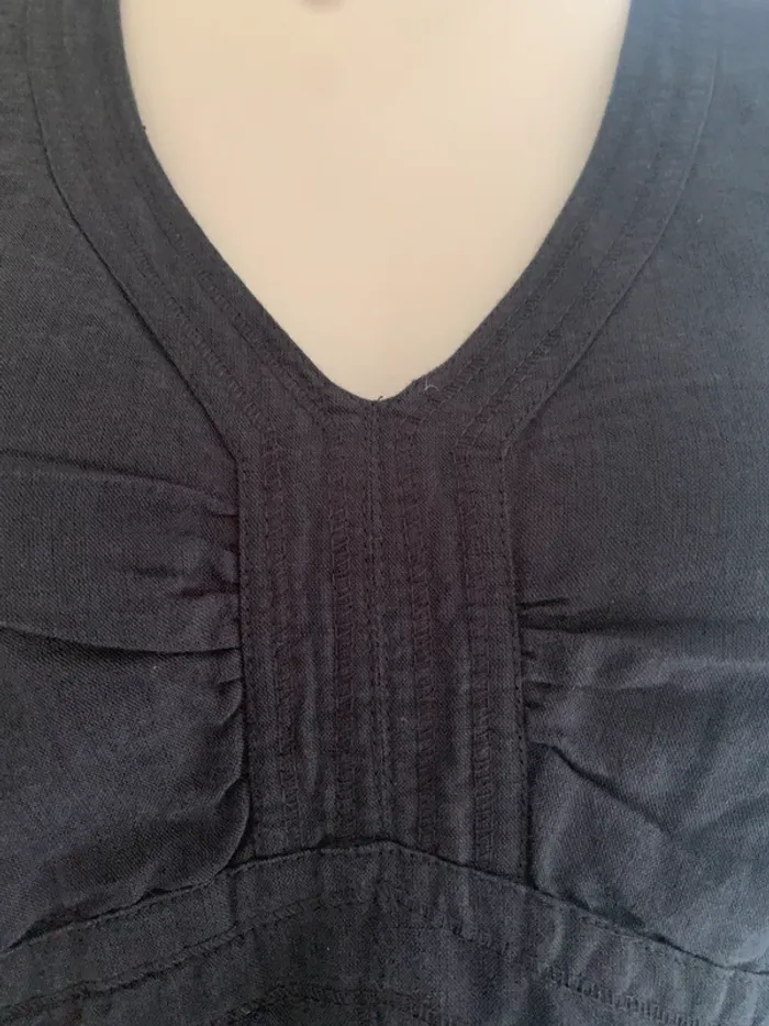 Robe Mexx taille 44 lin/coton très bon état bleu marine - photo numéro 5