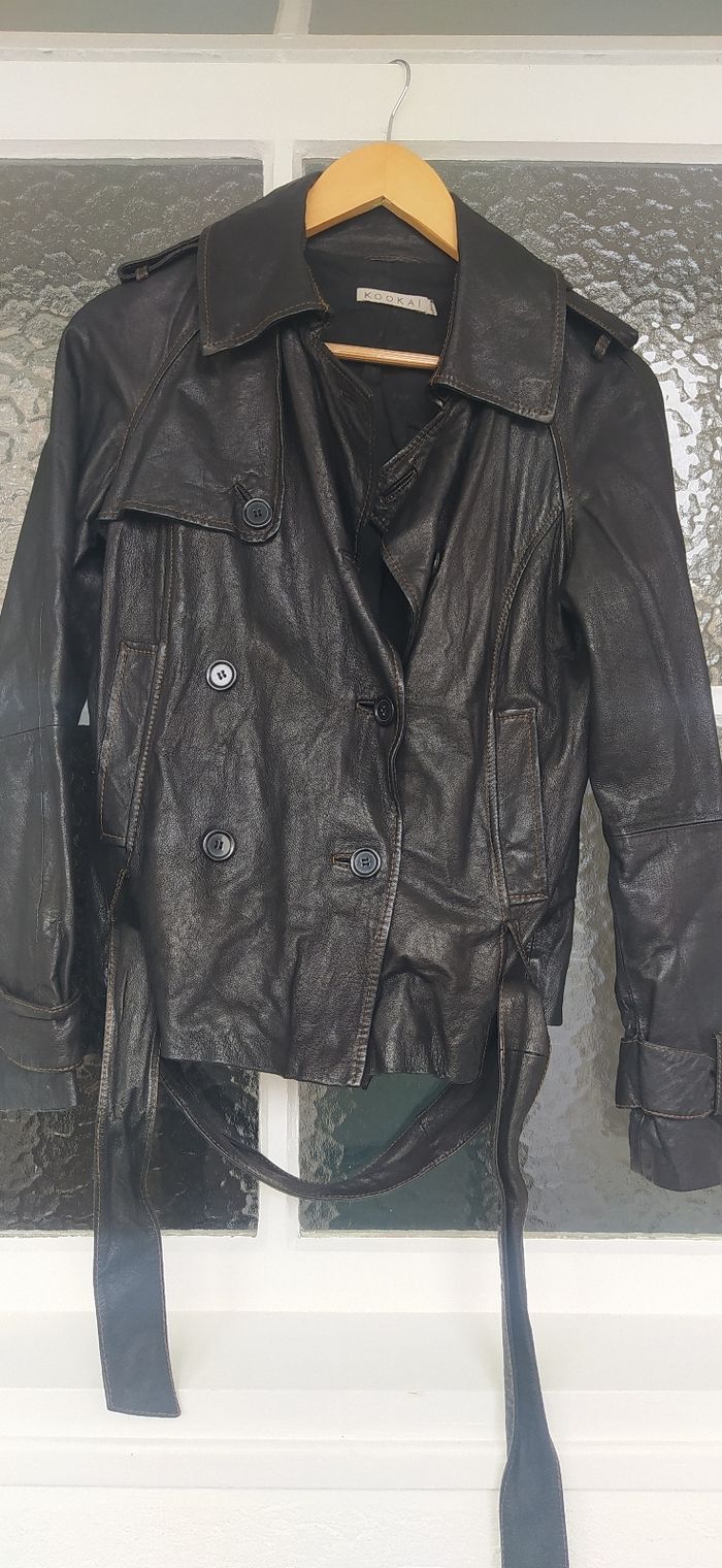 Veste en cuire vintage