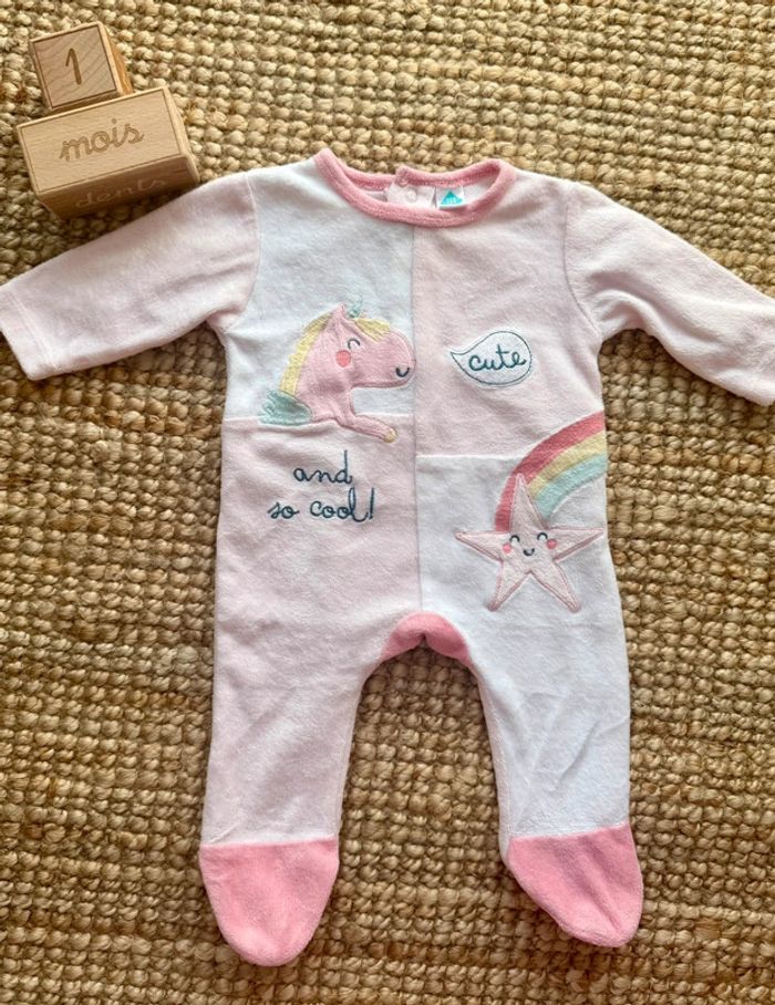Pyjama velours Tex 1mois / 54cm