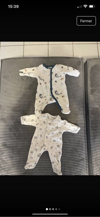 Lot 2 pyjamas tallle naissance