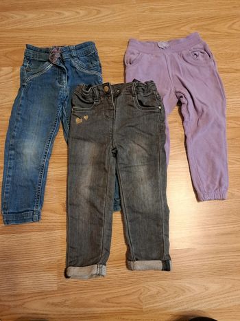 3 pantalons fille 24 mois
