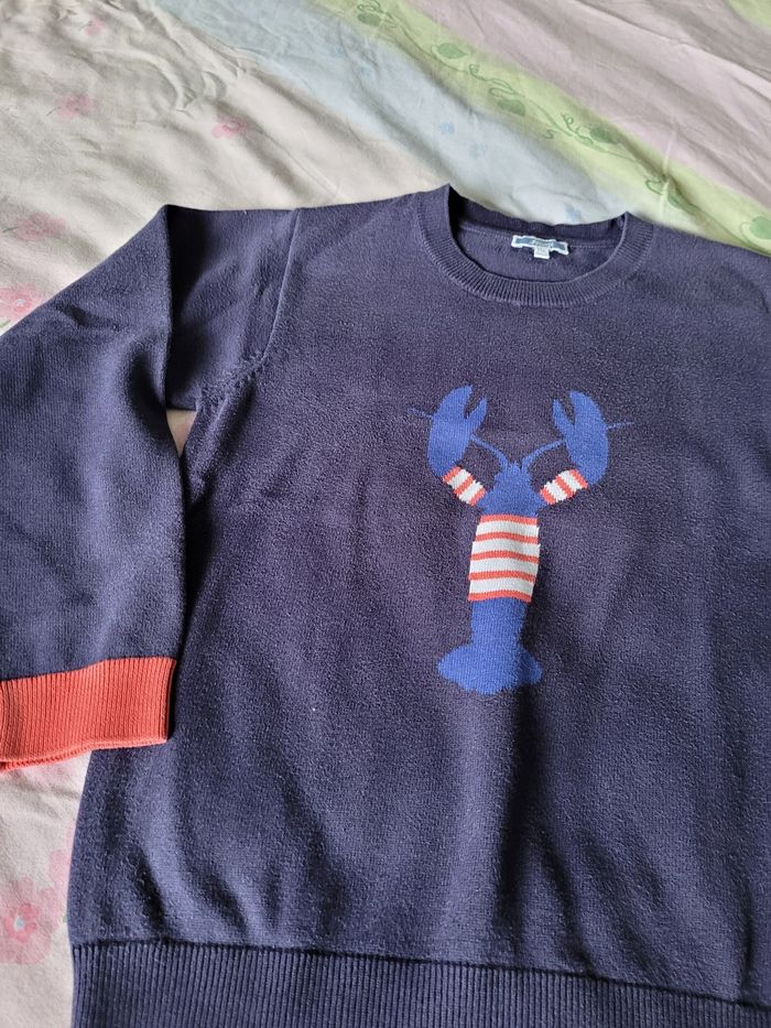 pull jacadi 10ans bleu marine (10e) - photo numéro 2