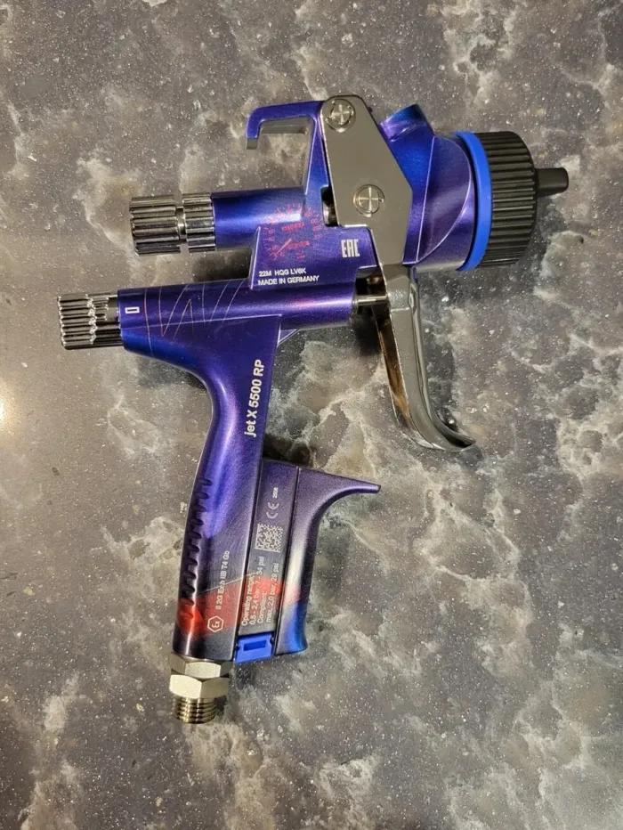 Malette de 2 pistolets à peinture SATA Jet X 5500 HVLP & RP (1.2 I), en parfait état - photo numéro 2